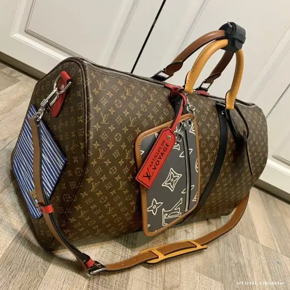 Official oldcobbler VUITTON KEEPALL 50 BANDOULIÈRE LOUIS 0515